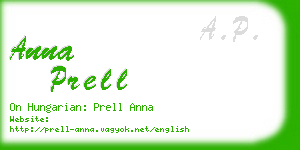 anna prell business card